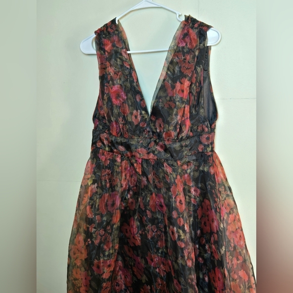 Lulus Garden Of Passion Floral Empire Waist Whimsigoth Maxi Dress, Medium - Picture 4 of 6